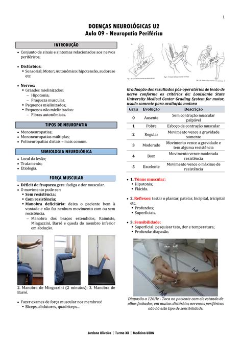 Neuropatia Periférica Diagnóstico Doenças Neurológicas Uern Studocu