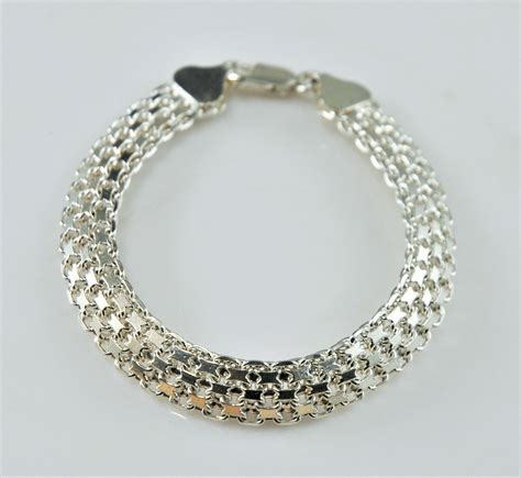 Mesh Bracelet Silver Bracelet Bracelets Diamond Necklace Woven