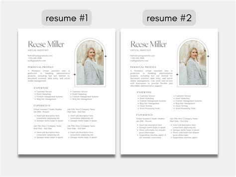 Modern Resume Template For Canva Cover Letter Template Creative Resume Template Minimalist