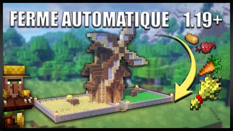 Tuto FERME 100 AUTOMATIQUE à NOURRITURE en SURVIE sur Minecraft en 1