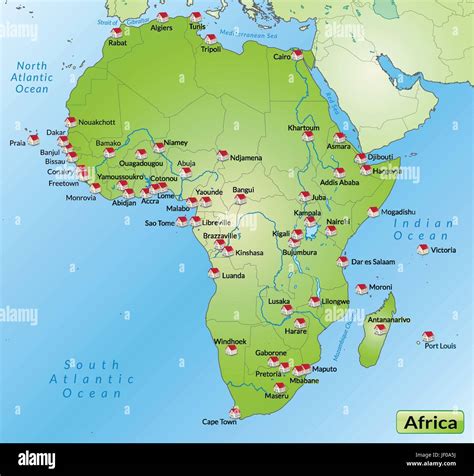 Jungle Maps Map Of Africa Capitals Images