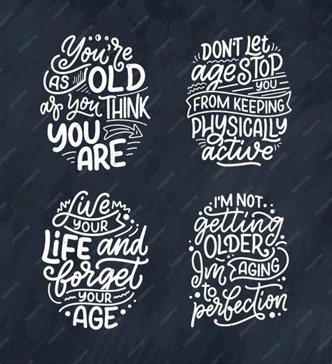 Premium Vector Set With Modern And Stylish Hand Drawn Lettering Slogans