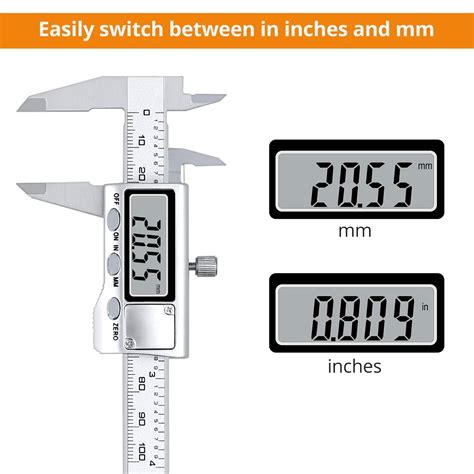 Snapklik Digital Vernier Caliper 100mm 4inch Stainless Steel