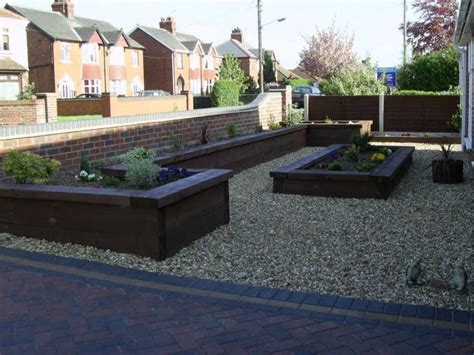 Raised Sleeper Borders Sleepers In Garden Railway Sleepers Railway