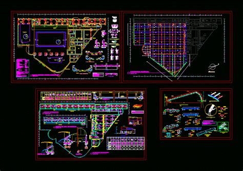 Sports Complex Structure Dwg Detail For Autocad • Designs Cad