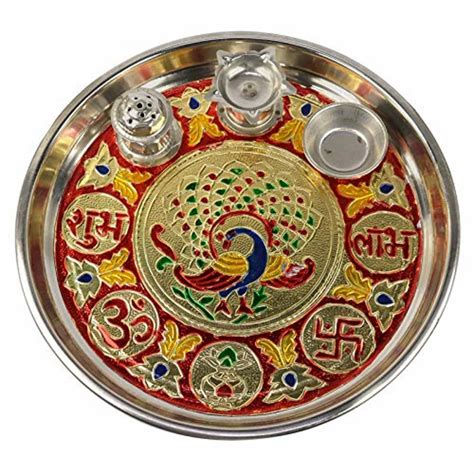 Stainless Steel Silver Plated Pooja Thali Inch At Rs Set In Mumbai