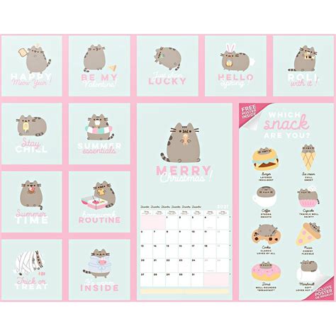 Pusheen Sweet Dreams 2021 Wall Calendar Kawaii Panda Making Life Cuter