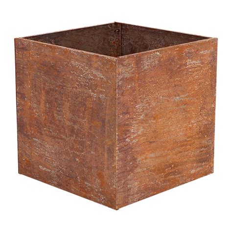 Square Planter In Corten Steel Naturdecor