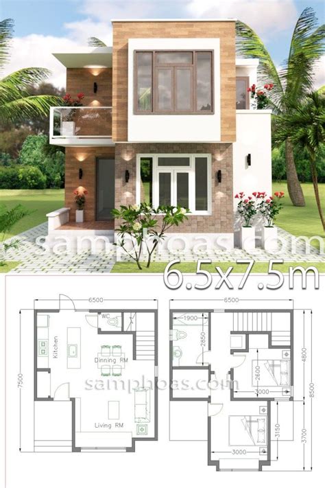 Small House Design With Full Plan X M Bedrooms Samphoas Plan