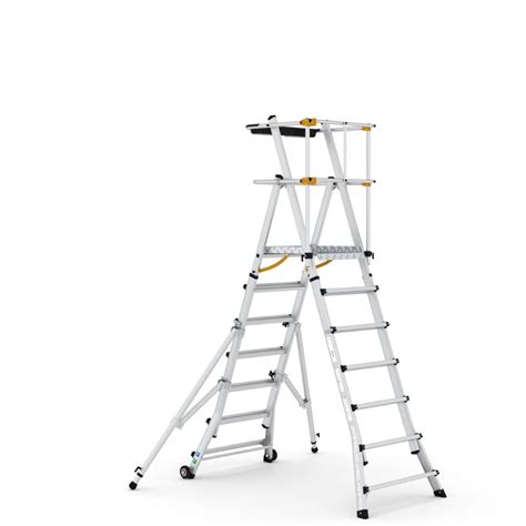 Climb It Folding Telescopic Ladder Large Platform Steps Ladders4Sale