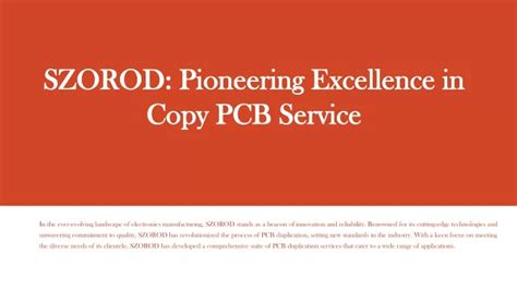 Ppt Pioneering Excellence In Copy Pcb Service Powerpoint Presentation