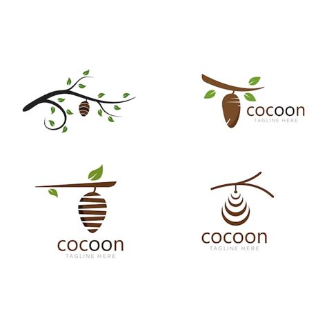 Premium Vector Cocoon Logo Template Vector Icon Illustration