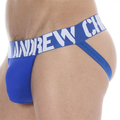 Andrew Christian Jock Strap Almost Naked Power Rib Bleu Roi INDERWEAR