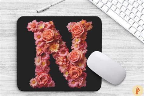 Charming Flowers Alphabet Mouse Pad Bundle Bundle Creative Fabrica