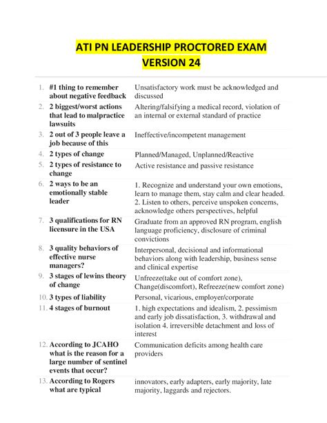 Ati Fundamentals Proctored Exam Questions And Answers With Rationales