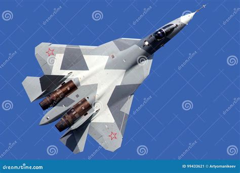 Caza A Reacci N De La Quinta Generaci N Del Azul De Sukhoi T Pak Fa