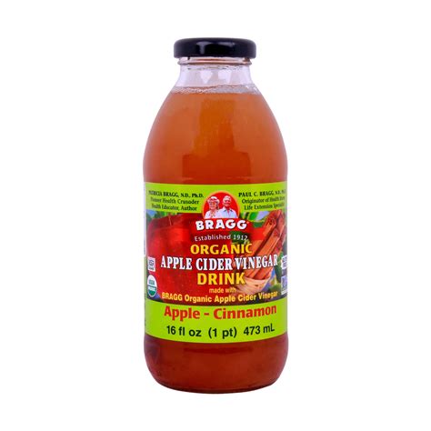 Brag Organic Apple Cider Vinegar Apple Cinnamon 473ml Online At Best Price Organic Food Lulu