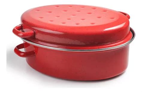 Olla Cocotte Redonda De Peltre Hierro Fundido Esmaltad Ibili Color Rojo