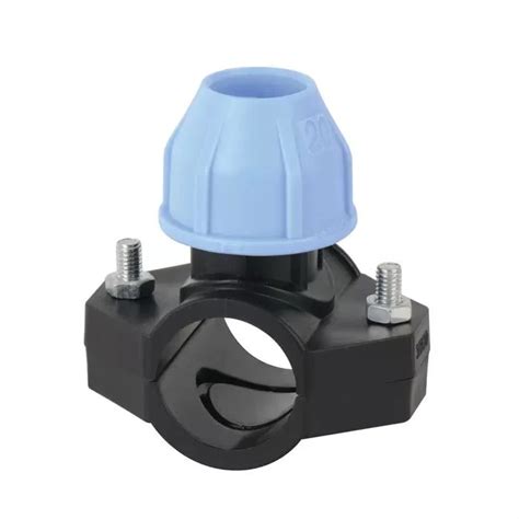 PP Compression Fittings Clamp Saddle For PVC Pipe HDPE Pipe Agriculture