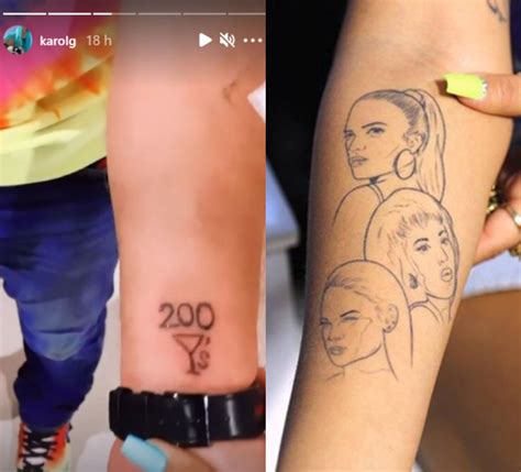 Karol G Y Sus Tatuajes Cu Ntos Dibujos Tiene La Bichota En El Cuerpo