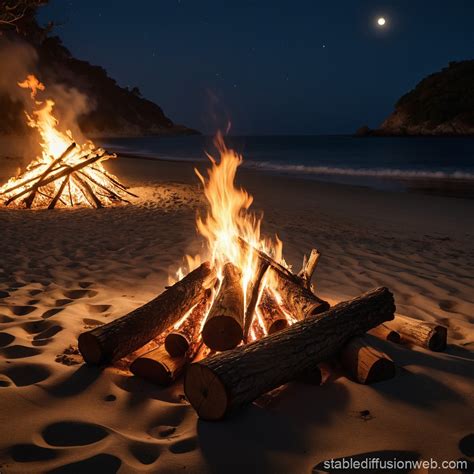 Beach Scene At Night Prompts Stable Diffusion Online