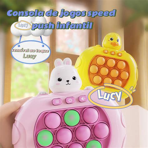 Jogo Pop It Eletr Nico Game Sensorial Fidget Toys Push Bubbles Console