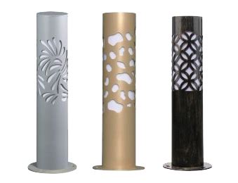 Led Garden Bollard Lights With Decorative Ground Light Patterns