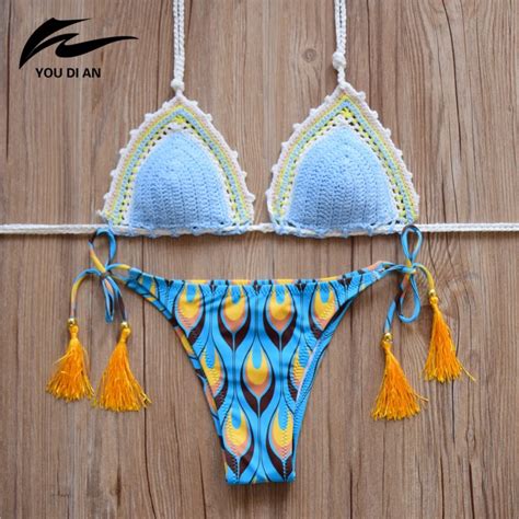 Swimwear Female 2016 Crochet Swimsuit Sexy Bikini Set Swimwear Women