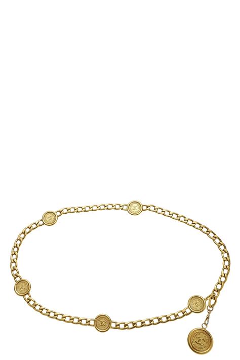 Chanel Cc Medallion Chain Belt Gold Editorialist