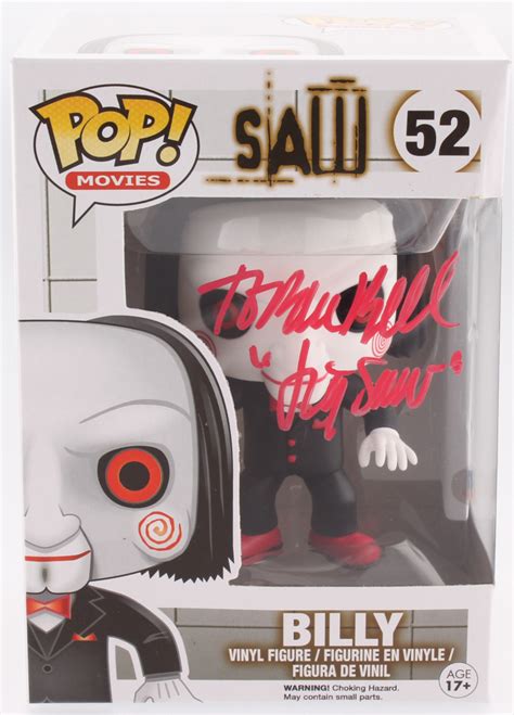 Tobin Bell Signed "Saw" #52 Billy Funko Pop Figure Inscribed "Jigsaw ...