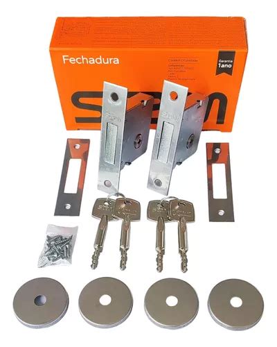 Fechadura Par Tetra Auxiliar Roseta Redonda Inox Stam Frete Gr Tis