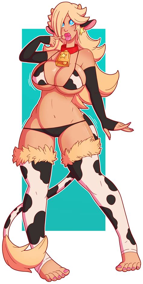 Rule 34 1girls Belly Bimbo Blonde Hair Blue Eyes Cleavage Cow Ears Cow Girl Cow Print Cow