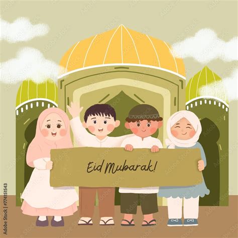 Eid Al Fitar Happy Eid Eid Mubarak Eid Greeting Card Islamic Event