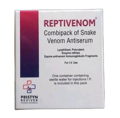 Reptivenom Snake Venom Antiserum At Rs Piece Anti Snake Venom In