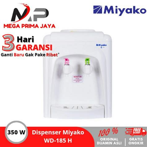 Jual Dispenser Air Miyako Galon Atas WD 185 H Hot Normal Original