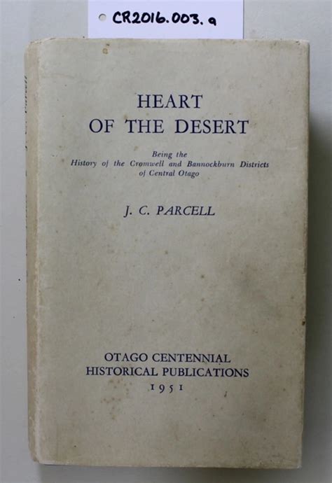 Book Heart Of The Desert By Jc Parcell Record Digitalnz