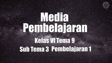 Video Pembelajaran Sistem Tata Surya Kelas Vi Semester 2 Tema 9 Subtema 3 Pembelajaran 1 Youtube