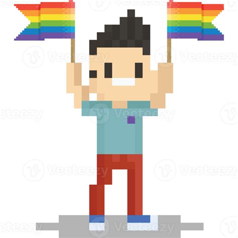 Pixel Art Lgbt Cheer Up Character 27190971 Png