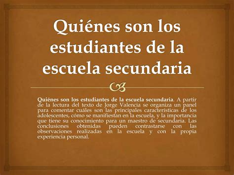 2 quiénes son los estudiantes de la escuela secundaria PPT