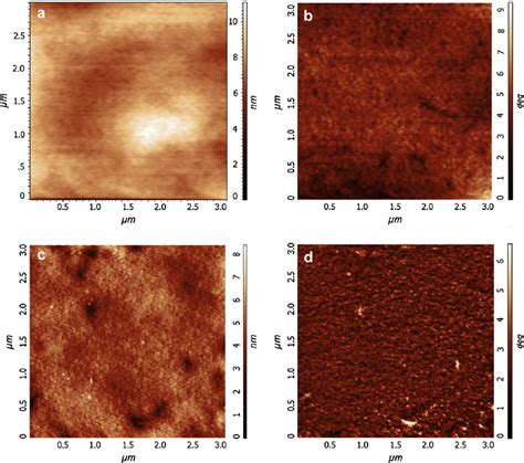 Semi Contact Mode Afm Height Left And Phase Right Images Of Films