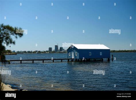 A View Of The Crawley Edge Boatshed Also Known As The Blue Boat House