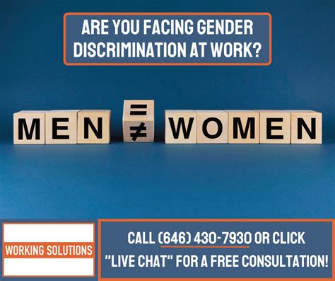 Experiencing Gender Discrimination At Work Contact Working Solutions