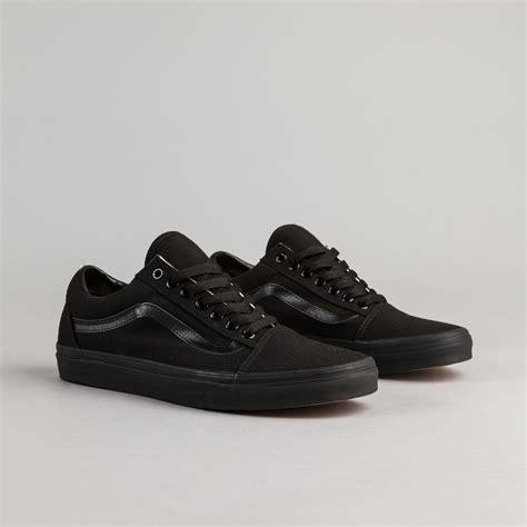 Vans Old Skool Shoes Black Black Canvas Flatspot