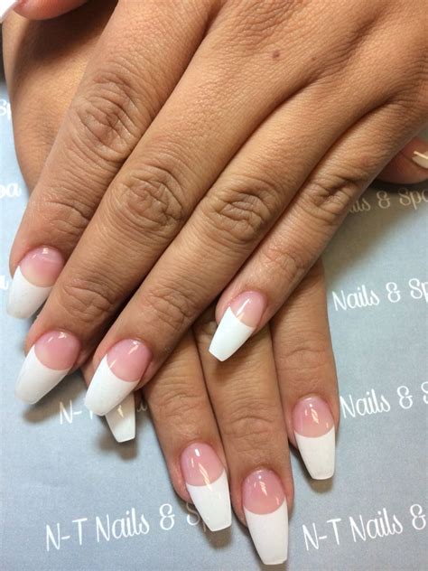 White Tip Coffin Nails