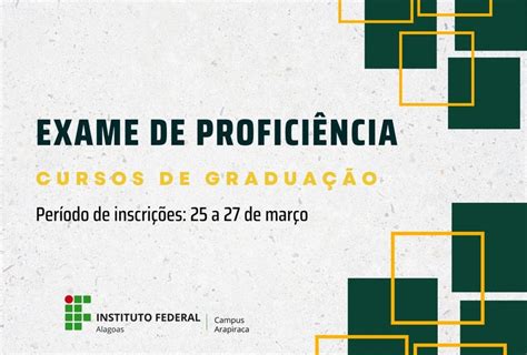 Ifal Arapiraca publica edital de Exame de Proficência para estudantes