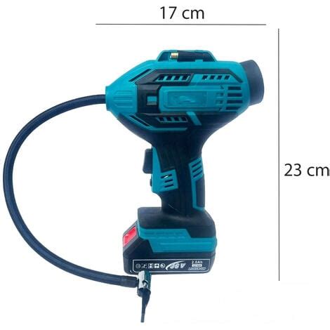 Compressore Aria Portatile Doppia Batteria Litio V Digitale Ruote