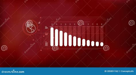 Abstract Infographic Of Decline In Global Natural Gas Production Stock Illustration