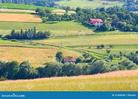 Polish Countryside Landscape Stock Photo - Image of nature, fresh: 31568508