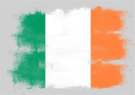 Premium Photo Flag Of Ireland Painted With Brush