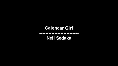 Calendar Girl Lyrics